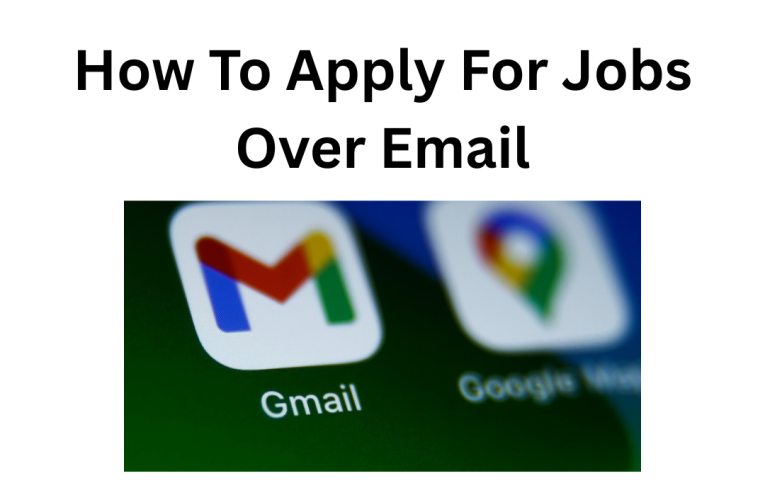 How To Apply For Jobs Over Email
