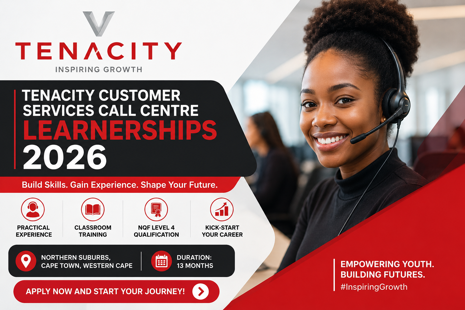 Tenacity Customer Services Call Centre Learnerships 2026 in Cape Town South Africa